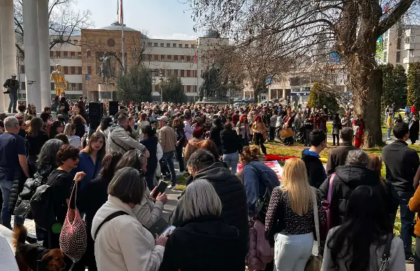 ФОТО: Осмомартовски протест во Скопје
