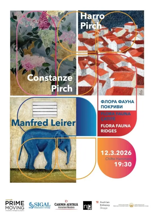 „Флора-Фауна-Покриви/Пирх-Лајрер-Пирх“ – изложба на современи австриски уметници денеска во Чифте амам