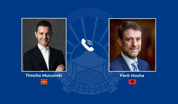 Телефонски разговор на министерот Муцунски со министерот за Европа и надворешни работи на Република Албанија, Ферит Хоџа