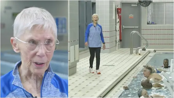 Од преживеана во втората светска војна до фитнес инспирација: 86-годишна жена крева тегови, трча маратони и држи часови за воден аеробик