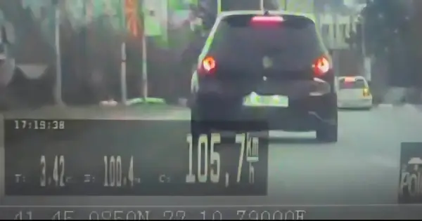 Санкциониран штипјанец кој управувал возило со брзина констатирана од полициски пресретнувач од 105 км на час во населено место