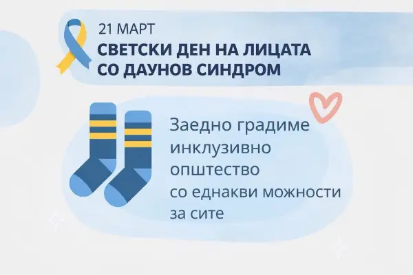 Проданоски: Поддршката за лицата со Даунов синдром е наша заедничка обврска