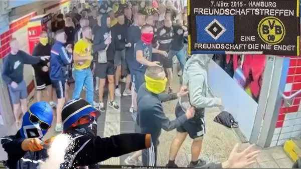 Масовна тепачка меѓу навивачи на Борусија Д. И Хамбургер, над 150 приведени