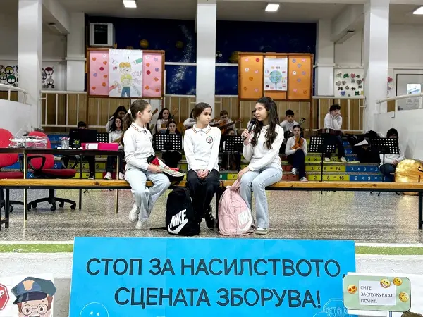 Стоп за насилството – сцената зборува: учениците од „Лазо Ангеловски“ против булингот