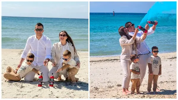 „Нека е живо и здраво“ – Видео од Македонци кои на плажа во Грција го открија полот на третото дете