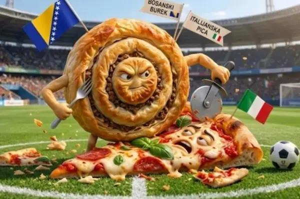 Бурек „против“ пица: Слики кои го насмеаја регионот по триумфот на БиХ над Италија