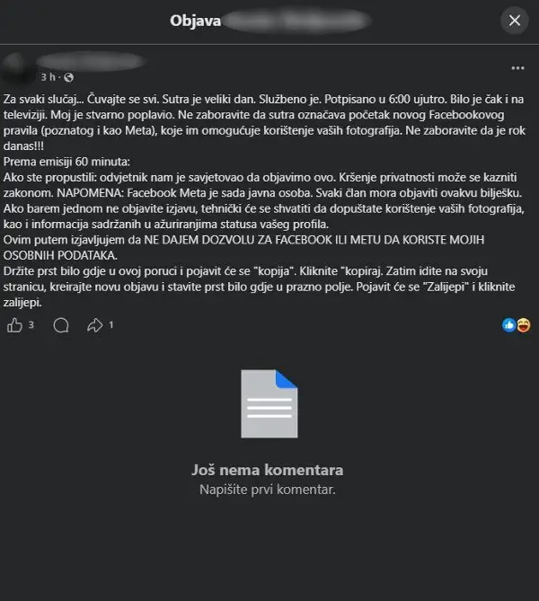 Бумерите се исплашени од лажните „правила“ на Фејсбук: „Чувајте се сите, утре е големиот ден“ 🙄
