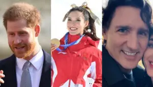 ФОТО | Фантастично трио: Принцот Хари со Трудо и олимписката победничка на скијање