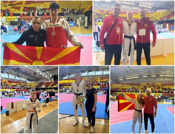 Пет медали за македонските таеквондисти на меѓународниот турнир во Скопје