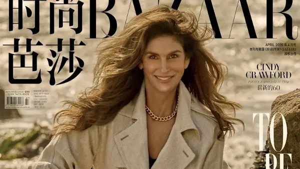 Синди Крафорд на 60 години се смешка од насловницата на Harper’s Bazaar China