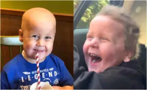 ВИДЕО | Вирално видео што го осви светот – по тешка борба со леукемија малиот Луи повторно го почувствува ветерот во косата