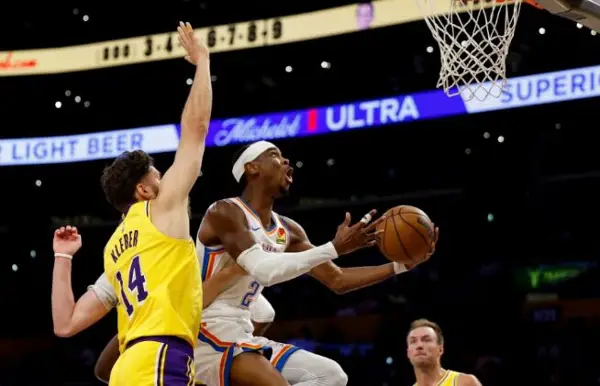 Без Дончиќ, Ривс, Леброн Лејкерси на -46 против Оклахома