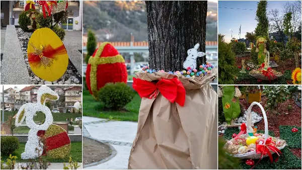 Град во Македонија блесна во празничен дух: Раскошната велигденска декорација го привлече вниманието (ГАЛЕРИЈА)