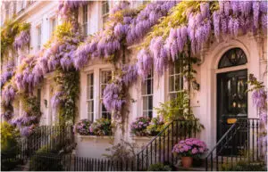 ФОТО | Лондон во виолетово – магичната вистерија ги освојува улиците на градот