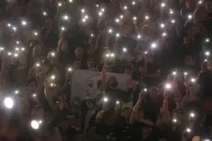 ВИДЕО | Партизан го испрати својот „генерал“: Трогателна атмосфера пред мечот со Жалгирис