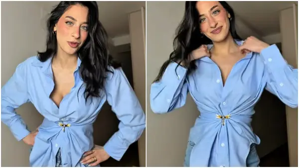 Никогаш веќе нема да ја носите кошулата на ист начин – Моден трик ги воодушеви балканките!