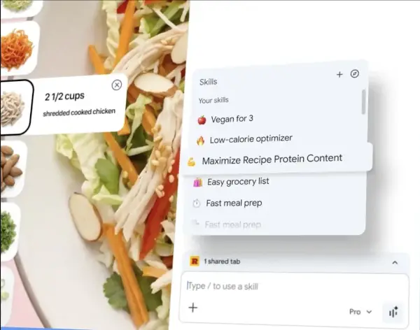 Google овозможува AI работни текови во Chrome преку новата функција Skills