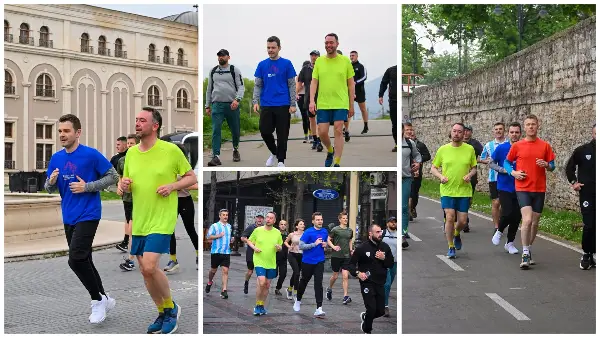 Неформален состанок на утрински тренинг: Министерот Муцунски и белгиската делегација трчаа 6km низ Скопје