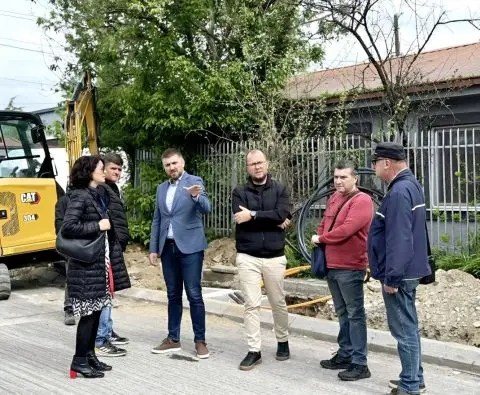 Митески изврши увид активностите за реконструкција на крак на бул. Трета македонска бригада –