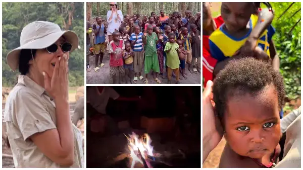 „Јовано, Jованке“ ечи среде африканска прашума – Пигмеите ја пејат во хор за инфлуенсерката Јована Квржиќ