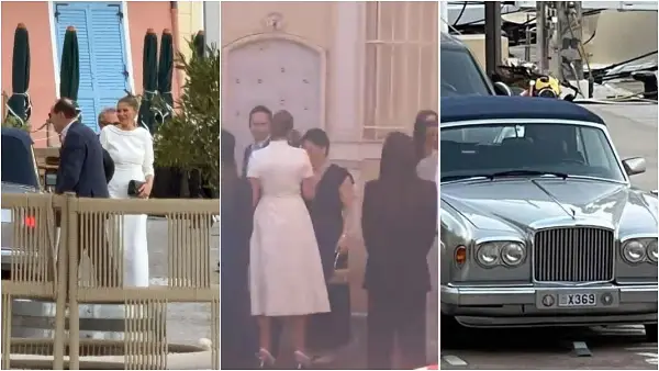 Мелина и милионерот пристигнаа на венчавката со олдтајмер вреде 250.000 евра: Обезбедување на секој чекор