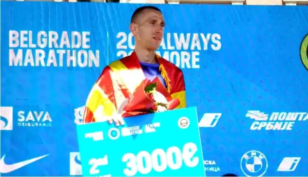 Дарио Ивановски второ место на маратонот во Белград