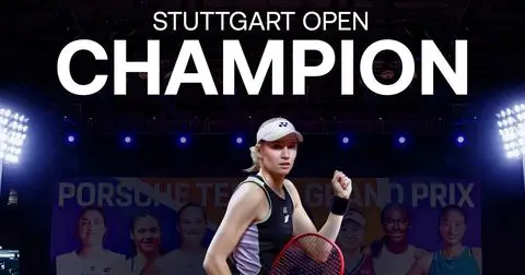Рибакина го освои трофејот на турнирот во Штутгарт