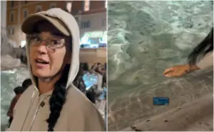 ВИДЕО | Кети Пери ја прекрши традицијата – наместо монети, брцна кредитна картичка во познатата Фонтана ди Треви во Рим