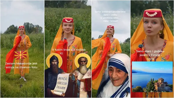 Видеото на руската уметница за Македонија ги подели социјалните мрежи: „Кирил и Методиј се Бугари, Охрид бил бугарски град“