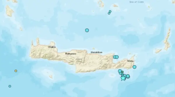 Силен земјотрес јужно од грчкиот остров Крит