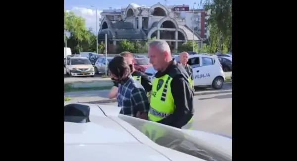 [Видео] Уапсен претседателот на помладокот на Левица – Црвена младина, Андреј Куцуловски