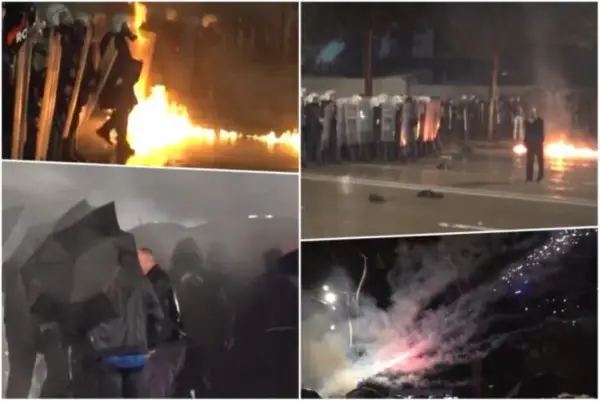 Судири меѓу демонстрантите и полицијата на протестот на опозицијата во Тирана