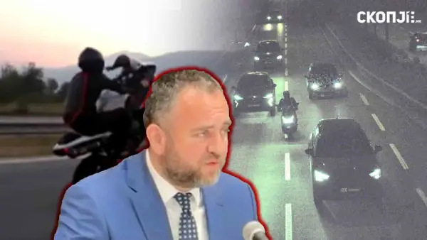 ЌЕ ГИ ИЗГОРИМЕ ОНИЕ ШТО ГЛУМАТ МОТОРЏИИ Тошковски им се закани на оние што возат пребрзо, на едно тркало и без кацига