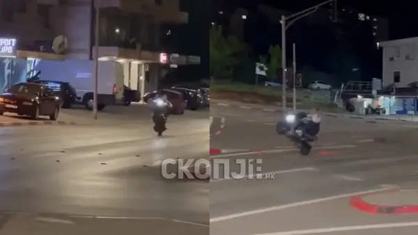[Видео] „Голем успех на МВР“: Идентификуван малолетникот од видео за опасно возење скутер