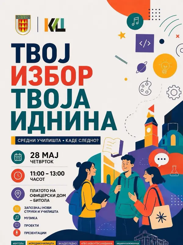„Твој избор – твоја иднина“: Битола со настан за идните средношколци