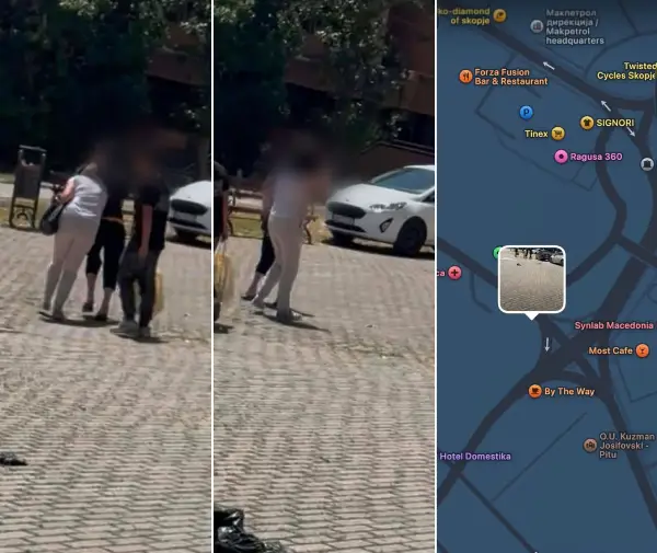 Жена тепана и давена среде Скопје, на млада девојка која реагирала и рекле „Маж ѝ е, што сака нека ѝ прави, не се мешај“