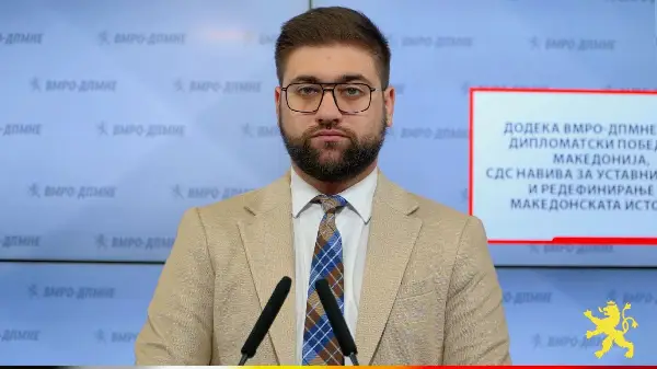 Манасиевски: Додека ВМРО-ДПМНЕ носи дипломатски победи за Македонија, СДС навива за уставни измени и редефинирање на македонската историја
