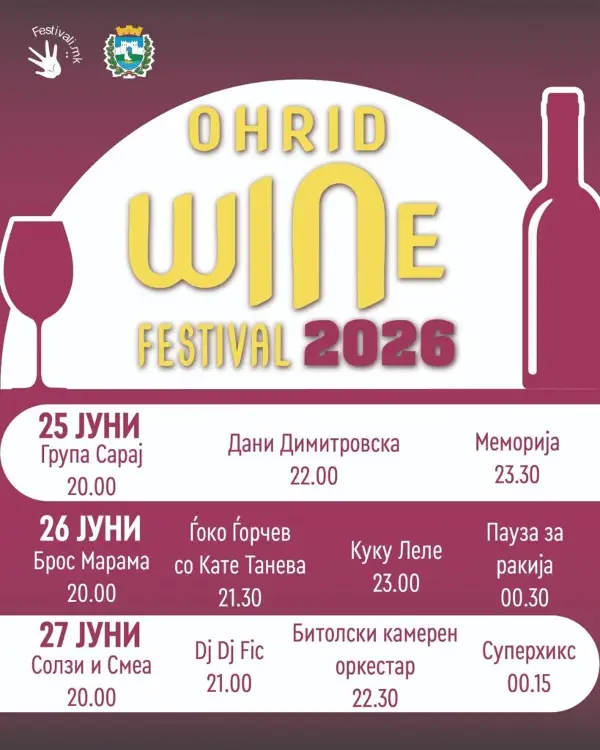Ohrid Wine Festival Vol. 5 со богата програма: Три дена вино, музика и забава на Кеј Македонија