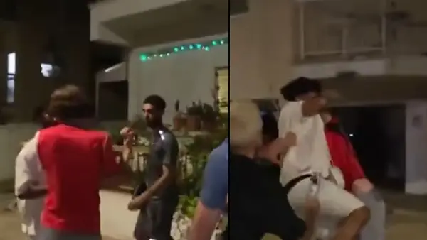 (Видео) Пијани британски туристи се тепаа сред улица на Кипар, познат јутубер ги пренесуваше во живо