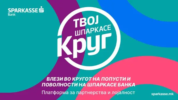 Купувај со попуст во повеќе од 300 продажни места – Шпаркасе Банка ја лансира платформата „Шпаркасе круг“