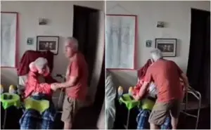 ВИДЕО | Емотивен момент — постар пар силно се прегрна додека земјата се тресеше во Венецуела