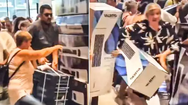 ВИДЕО: Во Франција луѓето буквално се тепаат за клими низ продавниците
