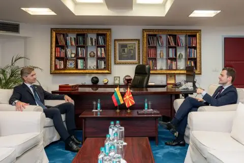 Средба на министерот Муцунски со министерот за надворешни работи на Република Литванија, Кестутис Будрис