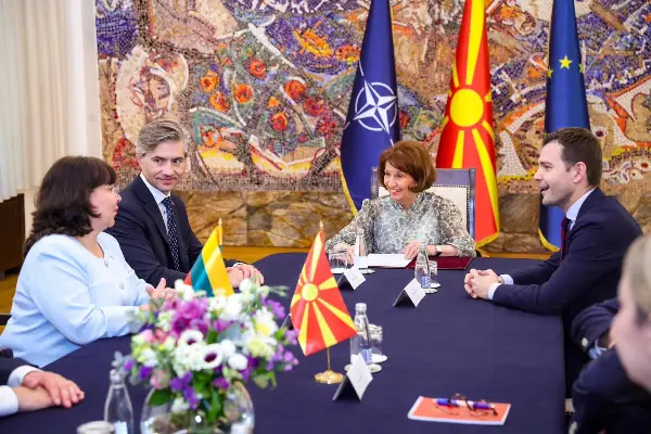Сиљановска-Давкова го прими министерот за надворешни работи на Литванија, Кестутис Будрис