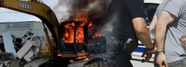 Три лица лишени од слобода поради подметнат пожар на багер на територија на скопски Чаир