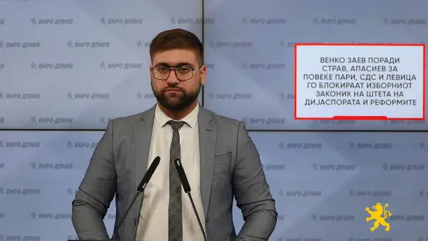 Венко Заев поради страв, Апасиев за повеќе пари го блокираат Изборниот законик на штета на дијаспората и реформите