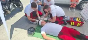 Симулациска вежба во Гостивар: Како се спасува живот по несреќа со мотоциклист