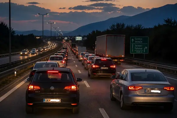ПЕТМИНА ПОВРЕДЕНИ ВО СООБРАЌАЈКА НА ПАТОТ СКОПЈЕ-ТЕТОВО Несреќата предизвика застој во сообраќајот и големи колони