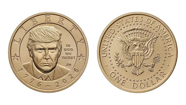 САД ќе издадат монета од еден долар со ликот на Доналд Трамп