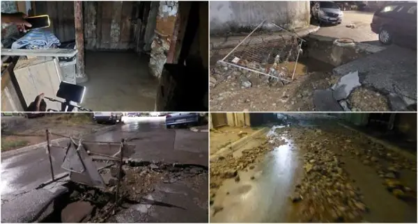 ПОРОЈОТ ГИ ПОПЛАВИ УЛИЦИТЕ ЗАД ЗДРАВСТВЕНИОТ ДОМ ВО БИТОЛА СО ВОДА, КАЛ И КАМЕЊА